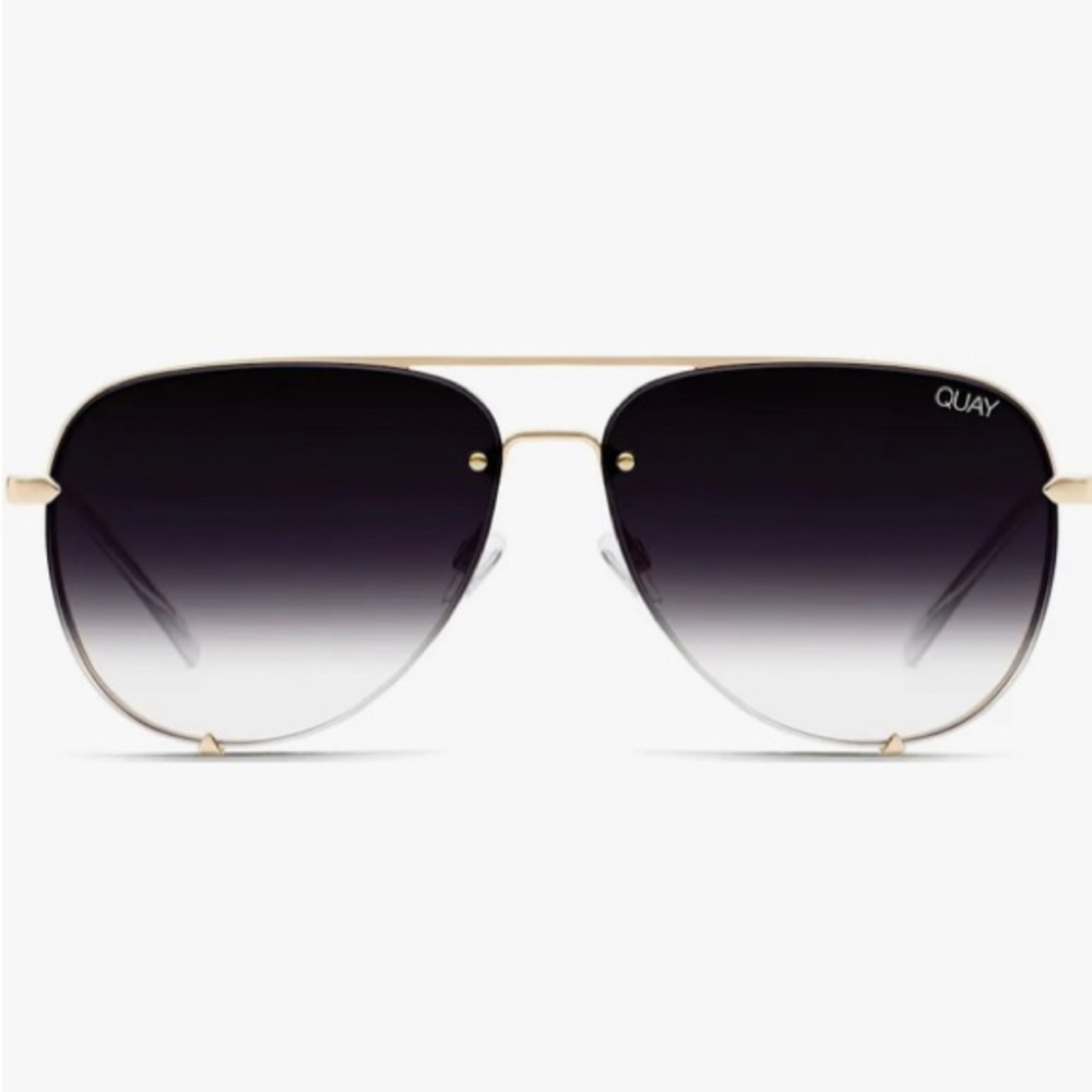 Quay Sunglasses - High Key Rimless Gld/Fade